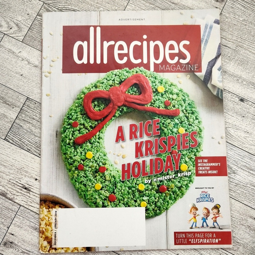 Allrecipes Magazine Dec/Jan 2019 Rice Krispies Holiday Cookbook Recipes